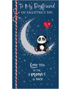 Valentine's Card, To My Boyfriend. 23x12cm