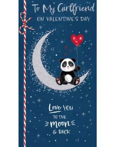 Valentine's Card, To My Girlfriend. 23x12cm