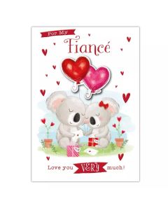 Valentine's Card. For My Fiance. 19x13cm