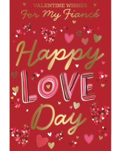 Valentine's Card. For My Fiance. 9x6 Inches (23x15cm)