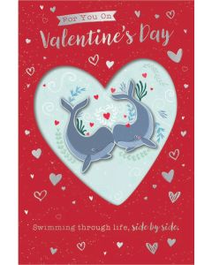 Valentine's Card. Open Valentine's Day Card. 9x6 Inches (23x15cm)