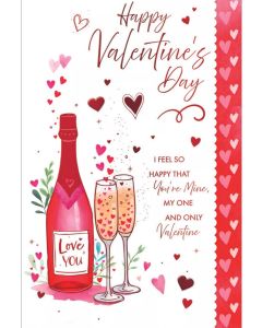 Valentine's Card. Open Valentine's Day Card. 9x6 Inches (23x15cm)