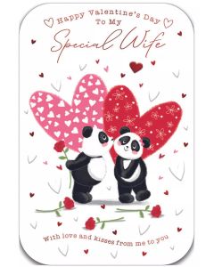 Valentine's Card. To My Special Wife. 9x6 Inches (23x15cm)