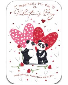 Valentine's Card. Open Card. Especially For You On Valentine's Day. 9x6 Inches (23x15cm)