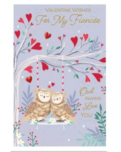 Valentine's Card For My Fiancee. 9x6 Inches (23x15cm)