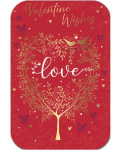 Valentine's Card. Valentine's Wishes Open Card. 9x6 Inches (23x15cm)