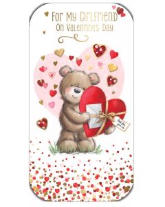 Valentine's Card, For My Girlfriend On Valentine's Day. 23x12cm