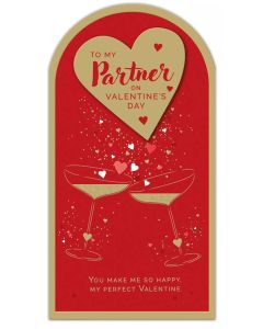 Valentine's Card. To My Partner. 23x12cm